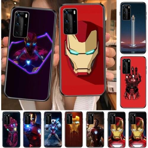 Iron Man Clear Phone Case For Huawei Honor 20 10 9 8A 7 5T X Pro Lite 5G Black Etui Coque Hoesjes Comic Fash