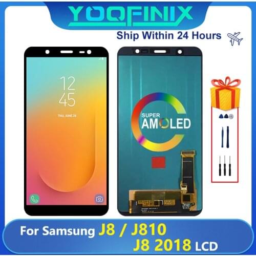AMOLED For Samsung Galaxy J8 LCD Display Touch Screen Digitizer For Samsung Galaxy On8 J810F/DS J800 Display Replacement Parts