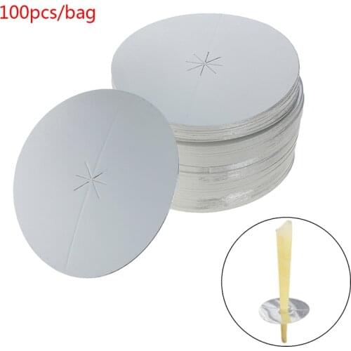 100pcs/LOT Wholesale Disc Plate For Ear Candling For Ear Care Pure Beeswax Candle Thermo Auricular Therapy Straight Style