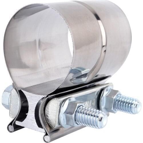 2'' 2.25'' 2.5'' 3.0 Stainless Steel Butt Joint Clamp Sleeve Band For Catback Muffler Downpipe Exhaust Clamp