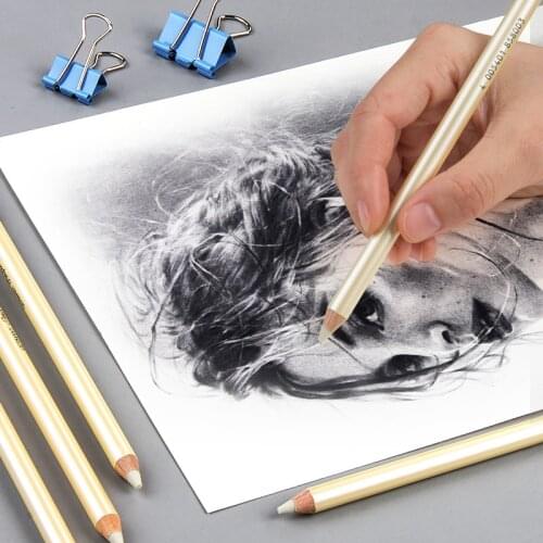 3/5/12pcs Faber Castell 7058 Pencil Shape Eraser+Brush Sketching Highlight Rubber Drawing Stationery School Office Art Supplies