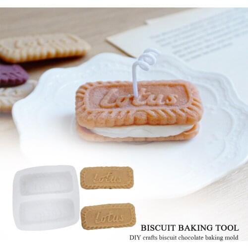 3D Biscuit Shape Silicone Candle Molds Candle Making Home Car Aromatherapy Decor Biscuit Chocalate Baking Mould Cake Decorating