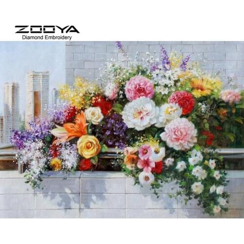 5D DIY Diamond Painting Flower Crystal Diamond Painting Cross Stitch Beautiful Peony Floral Needlework Home Decorative BJ895