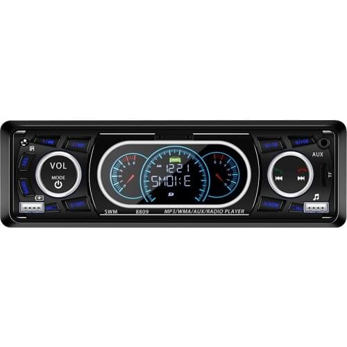 Car Radio 1 Din 12V Bluetooth Car Stereo LCD Display Autoradio FM Aux Input Receiver USB MP3 60W X 4 High Power Output EQ