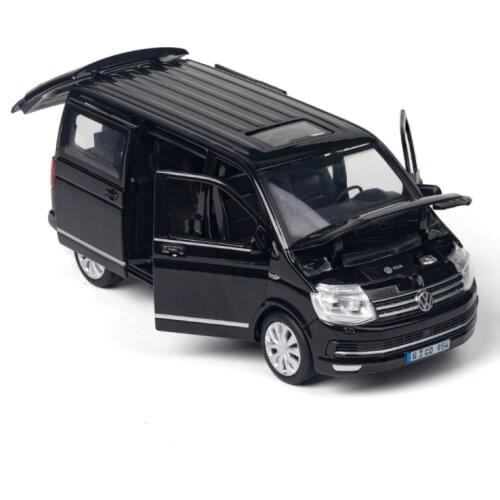 1:32 Zinc Alloy Bus Multivan T6 Van Alloy Toy Car Diecast MPV Model Sound Light Pull Back Children Gift Boys For Toys