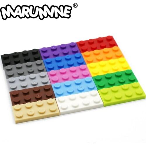 Marumine 2x4 Dots Base Plate 3020 40PCS Building Block Bulk Parts Creator DIY MOC Bricks Accessories Compatible All Major Brands