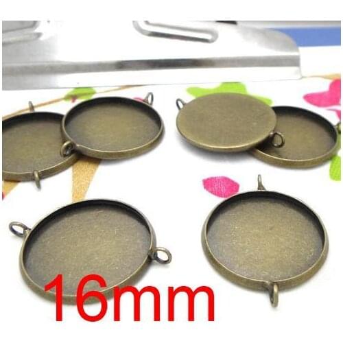 Free shipping!!! Lead Free 400pcs/lot Inside size 16mm bronze color round Cameo Base Sett with double ring