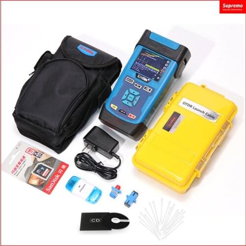 Free Shipping QX45 OTDR Komshine SM 128KM 1310/1550nm,Fiber optic testor,VFL 10MW,32*30 dB,Support English Spainish Portuguese