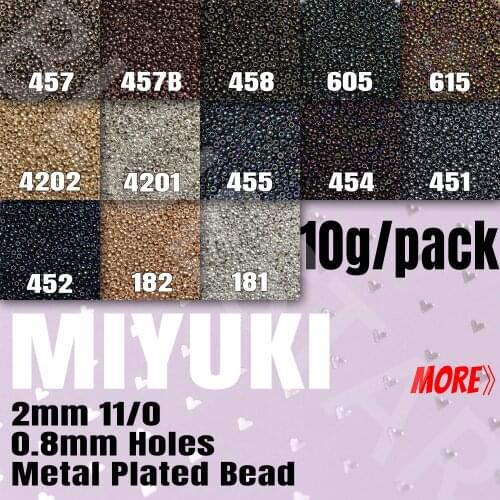 BLUESTAR 2020 Japan MIYUKI Beads DIY accessories Multicolor plated metal glass Seed Beads 2mm 11/0 bead handmade jewelry 10g/pac