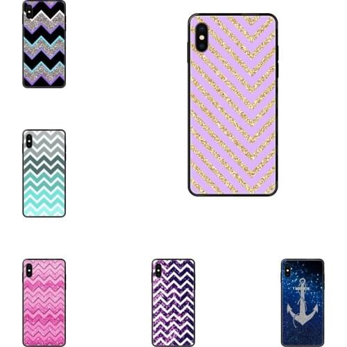 Black Soft TPU Art Online Cover Case Love Purple Pink Gold Glitter Chevron For Huawei Honor 20 20i 20s 10 10i 6A 7A 7X 8C 8X 9