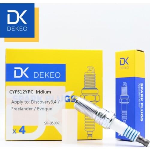 Dekeo Iridium ILTR6G8G(96621) CYFS12YPC ILTR6G8G OEM Spark Plug Set Fit for Focus Mondeo for S60 S80L XC60 XC90 2.0T of 4PCS