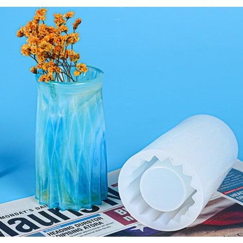 DIY Mini Vase Clay Mold Flowerpot Cement Concrete Mold Pen Holder Storage Silica Gel UV Epoxy Resin Mold Decorate Room JU0221