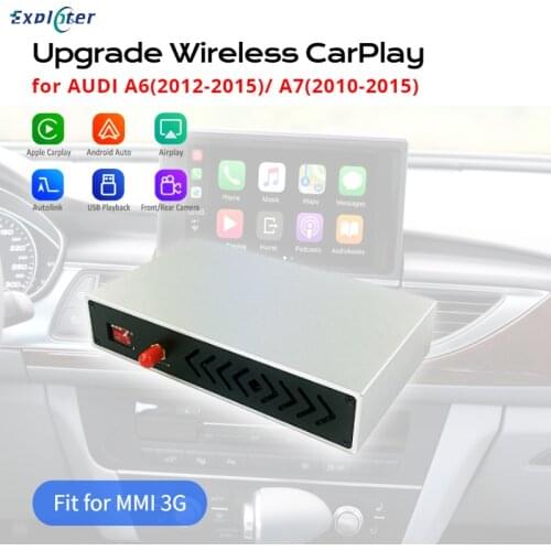 Exploter Wireless Carplay Box for Audi A6(2012-2015) A7(2010-2015) with MMI 3G Radio System Android-auto Front Camera