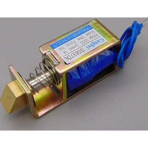 Gangbei-S0837DL DC12V24V Open frame electromagnet door lock Force 15N travel distance10mm Lock Type Line electromagnetic switch