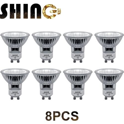 Hot Size Halogen Lamp 50W 8pcs/Lot GU10 220-240V Crystal Chandelier Home Decoration GU5.3