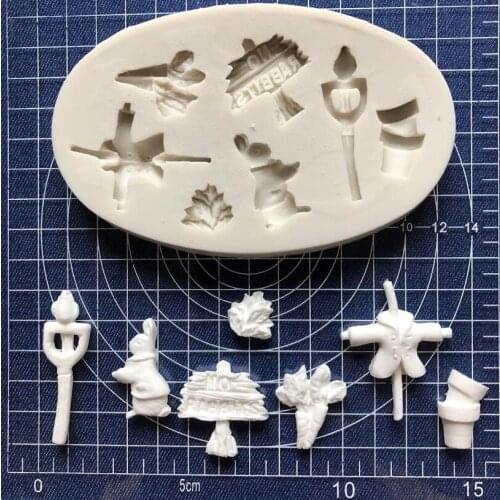 Cake Tool 1 Pc Rabbit Pot Carrot Silicone Mold Mould Wedding Cake Border Fondant Cake Decorating Clay Molds DIY