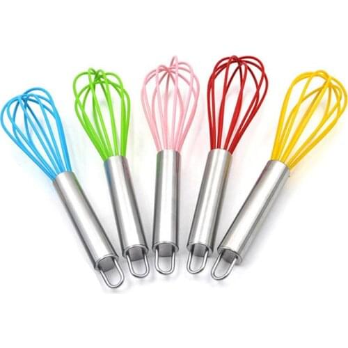 Kitchen Egg Mixer Stainless Steel Manual Mini Egg Whisk Kitchen Egg Whisk Bake Tool Egg Agitator Eco-Friendly Egg Mixer