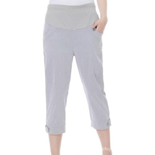 Pregnant Summer Clothes Plus Size Maternity Abdominal Pants Trousers Wholesale Straight Pants for Pregnancy Leggings Capris