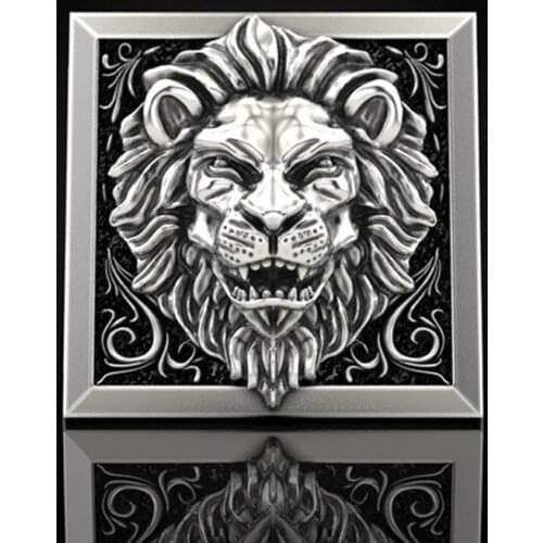 Personality Domineering Lion Head Ring Set Motorcycle Party Steampunk Cool Ring Cocktail Party Womens Mens Ring Biker Jewelry