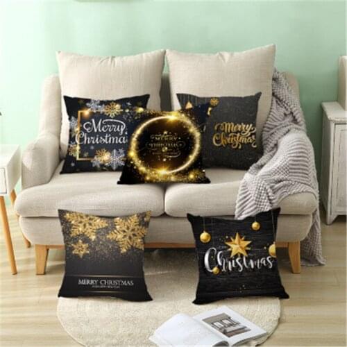 Fashion English words Pillowcases Soft Polyester Design Christmas Pillow Case Simple Nordic Letter Print Funny Pillow Cover 5Z