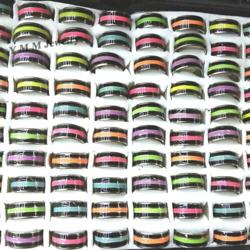 New Arrive 10mm Width Three Stripes Mood Rings Changes Color From Temperature 100pcs/lot