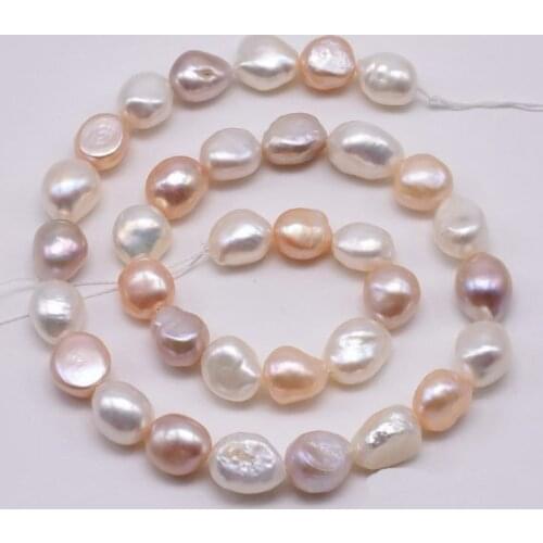 Wholesale Multicolor Pearls Jewellery,10-11mm Baroque Nuggle Real Freshwater Pearl Loose Beads,15inches One Full Strand