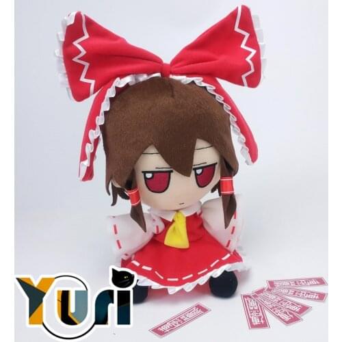Yuri Touhou Project Hakurei Reimu Plush Doll With Clothes Toys Stuffed Pillow Cute Cosplay Prop Limited Fashion Gift New C