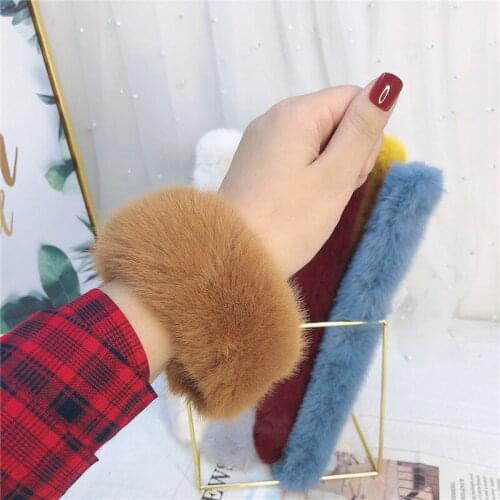 Korean Creative New Cute Headbands Rabbit Hair Elastic Hair Accessories Headwrap Bands Women Girls Coral Make Up Washing Hair