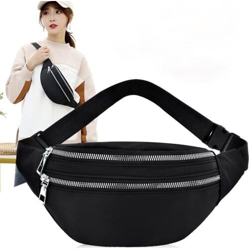 Women Waist Bag Men Fanny Pack Female Banana Bag Hip Bum Money Pouch Ladies Fashion Travel Shoulder Purse Belly Pocket