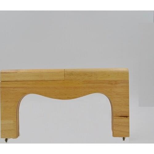 Size 20*10.5cm Wooden Purse Frame Bag Handle Vintage Diy Bag Accessories Wooden Bag Frame Meganetic Hasp Lock Oem Welcome