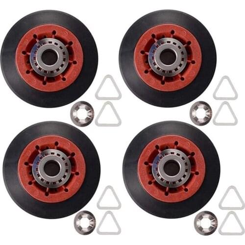 4PCS Roller Drum Dryer Fit for Whirlpool, Kenmore - 8536974 Replaces, 8536973, W10314171, WPW10314173, PS11752609