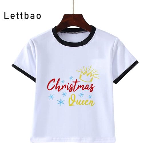 Christmas Childrens Kids New Summer Casual Boy And Girls Children T-Shirts Ulzzang Cartoon Top Tees 90S Childrens Clothing