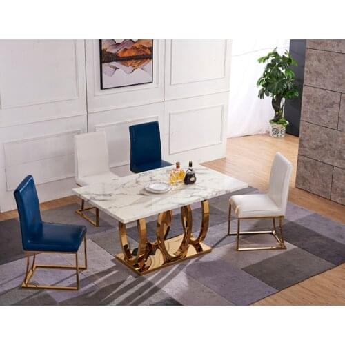 Modern stainless steel golden dining chair high grade oil wax leather Restaurant Chair fashion simple Europe creative leather ch
