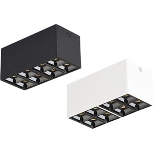 Surface mounted LED ceiling spotlight 16W double head square COB living room corridor aisle ceiling spot light cube lamp