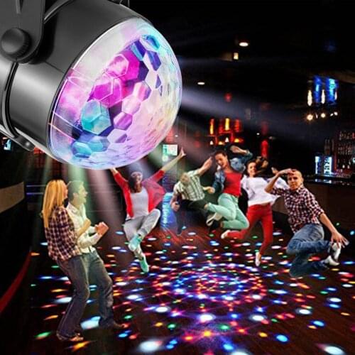 LED Party Lights Ball DJ Disco Lights 3W RGB LED Stage Light 7 Colors Sound KTV Bar Strobe Light With Remote Control