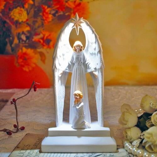 Christ light angel ornament decoration Let us pass on love gifts the gospel of Jesus Christ Pray Figure Christos Iesus statue