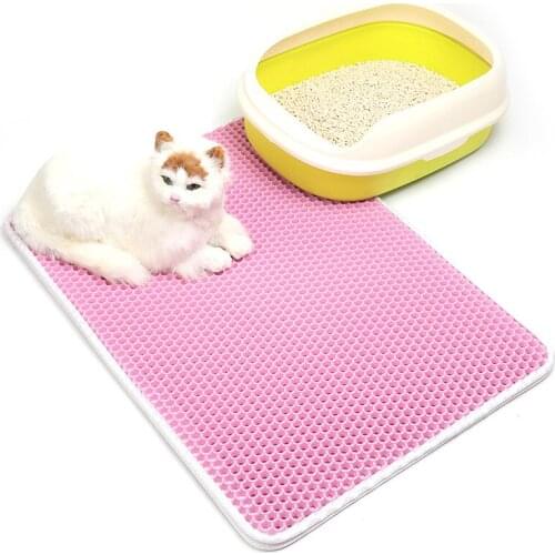 Waterproof Pet Cat Litter Mat EVA Double Layer Cat Litter Trapping Pet Litter Cat Mat Clean Pad Products For Cats Accessories