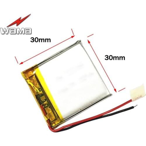 WAMA 603030 500mAh Li-Polymer 3.7V Rechargeable Batteries PCB Charging Protected for Bluetooth Speakers Smart Devices