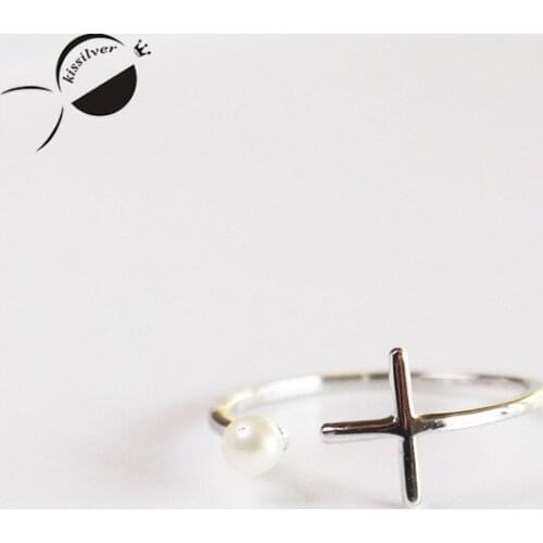 Pear Cross Women Rings 925 Sterling Silver Fashion Adjustable Ring For Girls Opening Party Rings Fashion Valentines Day Gifts