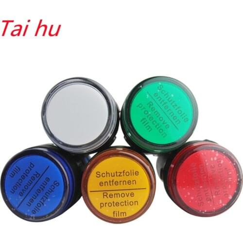 1pcs 12V 24V 220V 380V 22mm Panel Mount LED Power Indicator Pilot Signal Light Lamp