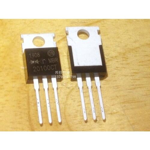 10PCS The new line MBR20100CT Schottky diodes 2X10A 100V TO-220