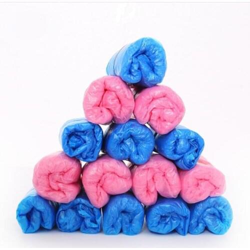 100 Pcs Waterproof Boot Covers Plastic Disposable Shoe Covers Elastic Protective Homes Overshoes