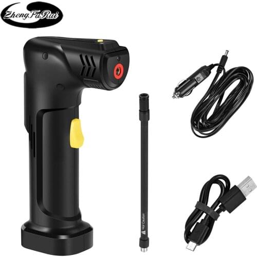 12V cigarette lighter DC powered tire basketball multi-function pump LCD display wireless electric air pump