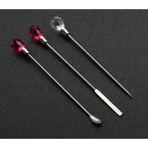 Hot sale 15pcs Nail Art Stirring Rod Tool Gem Decorated stirrer For UV Gel and Acrylic Nail Stirring Rod