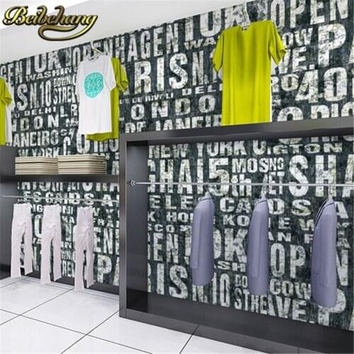 Beibehang papel de parede 3d flooring English Letter wallpaper for walls 3 d wall paper flooring-paper living room tv background