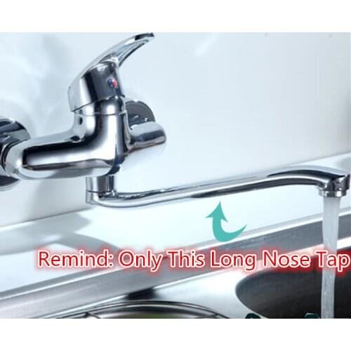 Free Shipping Shower Faucet For Bathroom Long Nose Outlet Stainless Steel20/25/30/35/40cm Kitchen Faucets Accessories 360 Rotate