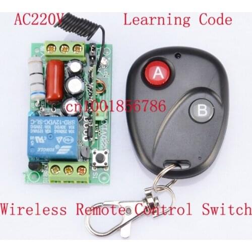 220V 1CH 10A RF Wireless Remote Switch Receiver&Transmitter For Light Lamp LED SMD ON OFF Momenrary Toggle Latched Adjustable