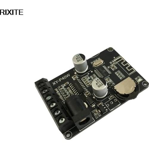 Bluetooth 5.0 stereo audio power amplifier board 40Wx2 Bluetooth receiver DC 12/24V supply XY-P40W