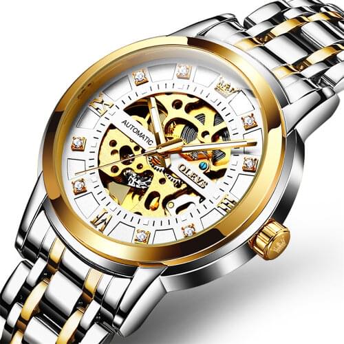 Top Brand Luxury Men Skeleton Mechanical Watch Waterproof Transparent Hollow Men Automatic Watches Fashion Casual Wristwatches