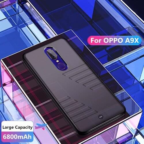 Battery Charger Case For OPPO A9X Portable Power Case Charging Cases 6800mAh External Power Bank Back Clip Battery Charger Case